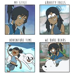 stickydoona:  Style meme with Korra! This was super fun~  ☆