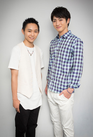 haikyuu-stage:  kimura tatsunari (kageyama) and suga kenta (hinata) interviews sources: 1Â 2 