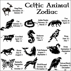 wiccateachings:  The Celtic Animal Zodiac. The Celts honored