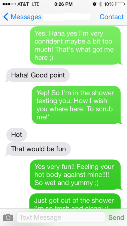 hotwifeamanda:  Screenshots from her first conversation with her first fwb. #hotwifetext   These guys posted this awhile back, but I managed to miss it.