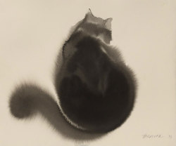 humancats:beautiful cat watercolour paintings by endre penovac
