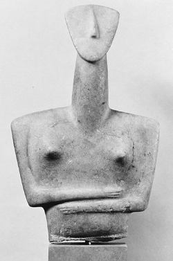 ancientpeoples:  Marble statuette of a woman  Cycladic, Early