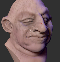 xdraws:  well there we go.  wetness spoofing in zbrush.  should