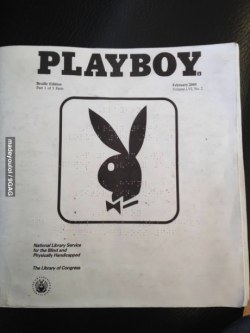 9gag:  Playboy, Braille Edition. 