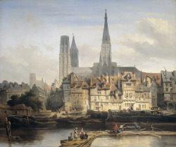 Johannes Bosboom (The Hague, 1817 - 1891); The Quai de Paris
