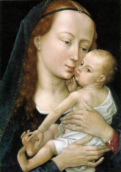 artist-weyden: Virgin and Child, Rogier Van Der Weyden Medium: