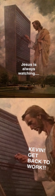 thebest-memes:  “Jesus is always watching…” 