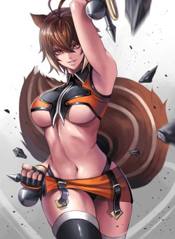 aliothfr:    Makoto Nanaya, BlazBlue  