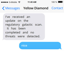 textsbetweengems:  In case anyone was wondering what Mellow Diamond