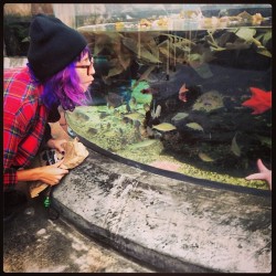 Fish kisses! (at California Science Center)