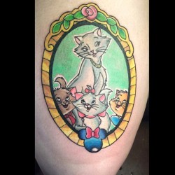 inkeddisney:  Marie and the little babies done by @rockyhollywood!