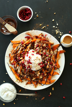 happyvibes-healthylives:  Sweet Potato Dessert Fries 