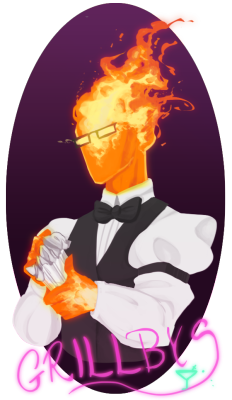 nonbinary-gaster:  brushdrug:A Grillby! (☆▽☆) @sinisor