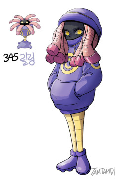 tamtamdi:    Pokemon Gijinka   345.  Lileep   346.  Cradily 