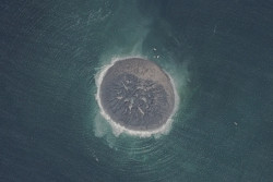 untrustyou:  This satellite image shows a small, new island made