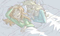 kinnme:  Elsa is just enjoing watching her lil sis sleeping like