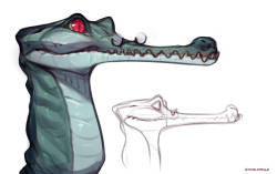 cyancapsule:Here are a buncha crocodiles/gators/gharial sketches