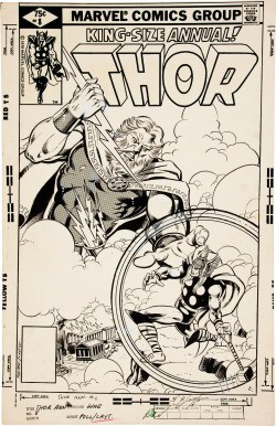 travisellisor:  the cover to Thor Annual #8 by Keith Pollard