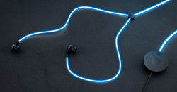 laughingsquid:Glow, In-Ear Headphones With a Cable That Lights