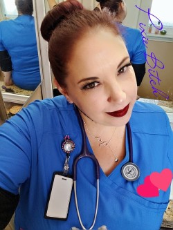 pixie-bitch75:  Scrubs… and what’s under my scrubs…. 🤭💜kisses,pixie💜