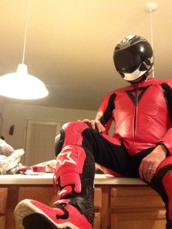 davidm297:  97b5a4:  My red dainese suit and tech 10 boots. 