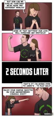 dorkly:  Star-Crossed Gamers   Me and my girlfriend. We play