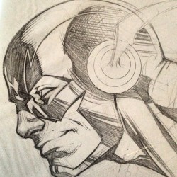 This head sketch for #HeroesCon may be gone in a #flash…..LOL.