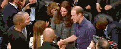 thequeenbey:  The Duke and Duchess of Cambridge meet the King