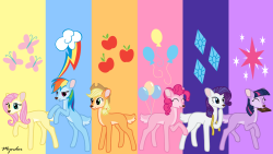 deerypoof:  Here are 3 version of the six My Little Pony: Friendship
