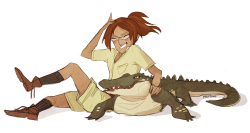 painbows:  Hanji is Steve Irwin and Moblit is the camera guy