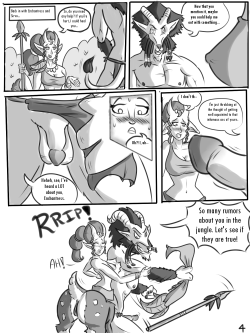 Page 4 of Two Horny Satyrs in Jungle Fever is here! The action