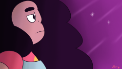 Stevonnie staring out at the night sky. Drawn while listening