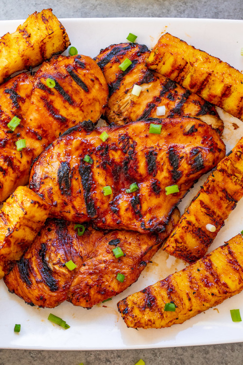 foodffs:  Grilled Aloha Chicken and PineappleFollow for recipesIs