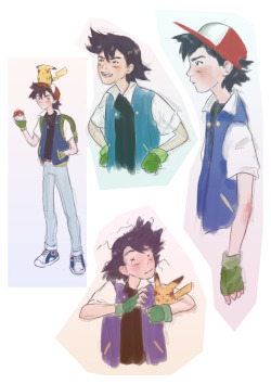 ookamibokukko:  some ash on your dash! these are the sketches