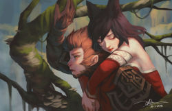 league-of-legends-sexy-girls:  Ahri and Wukong 