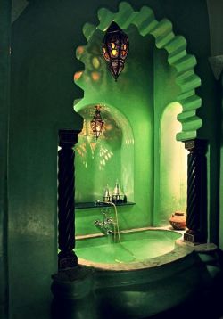 davidjulianhansen:Emerald bath in La Sultana Marrakech in Marrakech,