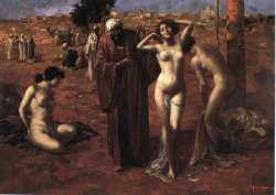  Slave Market by E. A. Hofmann. (C. 1910) 