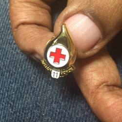 Ohh snap a pin for giving blood so much . Thanks @redcrossbloodma