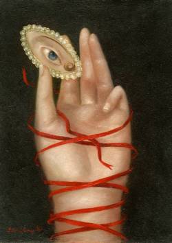 2headedsnake:  Fatima Ronquillo Bound Hand with Lover’s Eye,