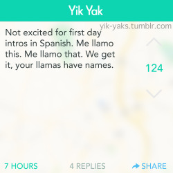 yik-yaks:  Follow Yik-Yaks for more. 