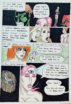 Kate Five vs Symbiote comic Page 156  Rhys tells the story of