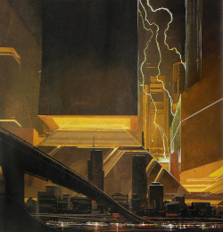 ufansius:  Cityscape 1 - Yellow, concept for Blade Runner -