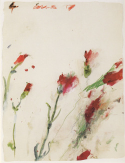 aubreylstallard:  Cy Twombly, Untitled No. 4 of the series “Carnations,”