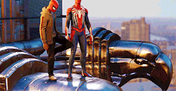 milesgmorales:Miles Morales and Peter Parker in Marvel’s Spider-Man