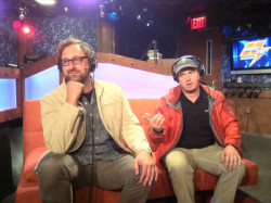 thewaitisogre:  tim and eric at howard stern’s studio  Oh wow