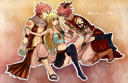 leons-7:  Natsu X Lucy X E.N.D   ψ(｀∇´)ψ   