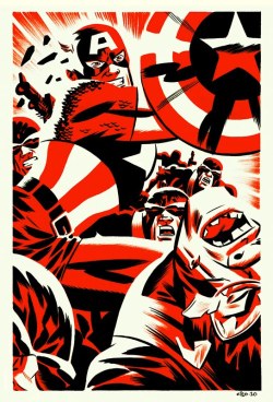 comicbookartwork:  Captain America by Michael Cho 