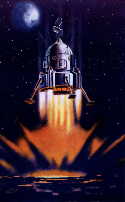 The Soviet Union’s Luna-9 probe lands on the Moon, 1966, illustration