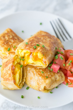 foodffs:  Egg, Ham and Cheese Crepe Pockets Really nice recipes.