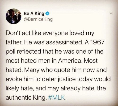 Bernice King is the daughter of MLK. #context  https://www.instagram.com/p/CBB9_azjpyI/?igshid=1ugnt7rli6ggh
